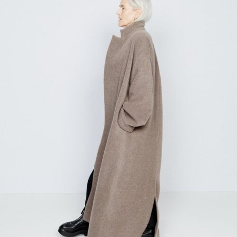 RAEY Wrap-Around Belted Bouclé Coat